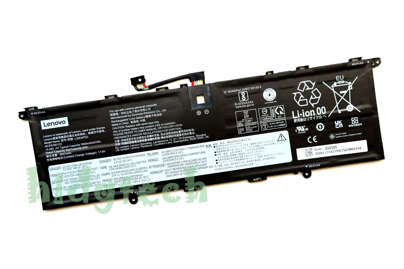 Genuine L20B4PD2 L20C4PD2 L20D4PD2 OEM Battery for Lenovo ThinkBook 14P G2 ACH