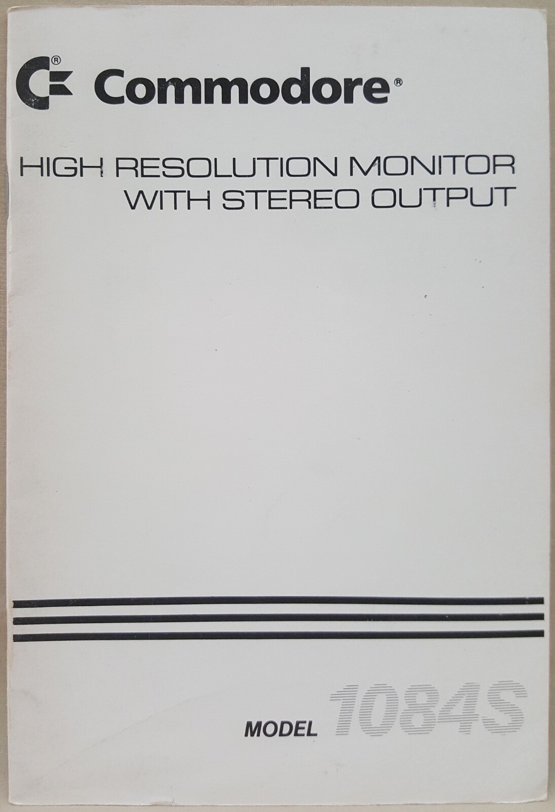 1084S 13" COLOR Monitor Multi-Language MANUAL for Commodore 64 128 Amiga A1084S