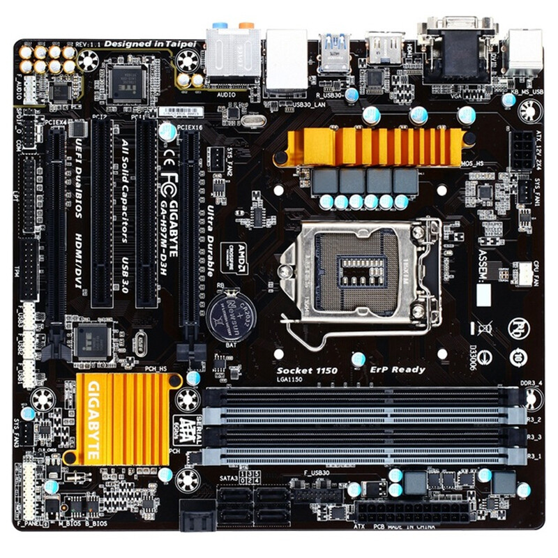 For Gigabyte GA-H97M-D3H LGA1150 DDR3 M-ATX Motherboard Tested