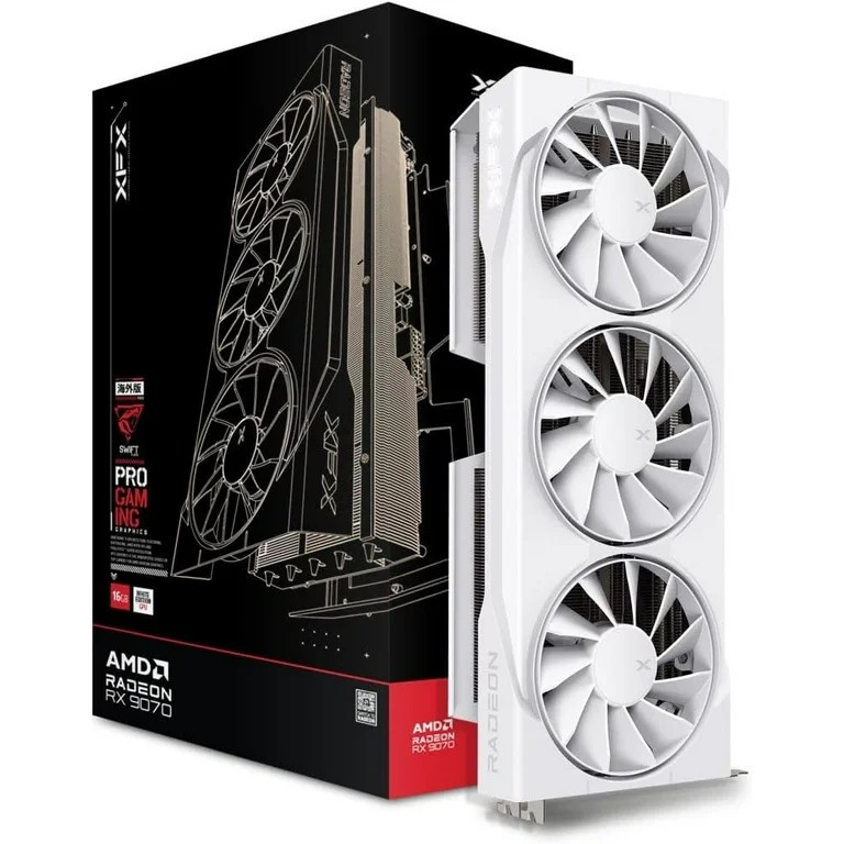 XFX - Swift AMD Radeon RX 9070 OC 16GB GDDR6 PCI Express 5.0 - WHITE -IN HAND -