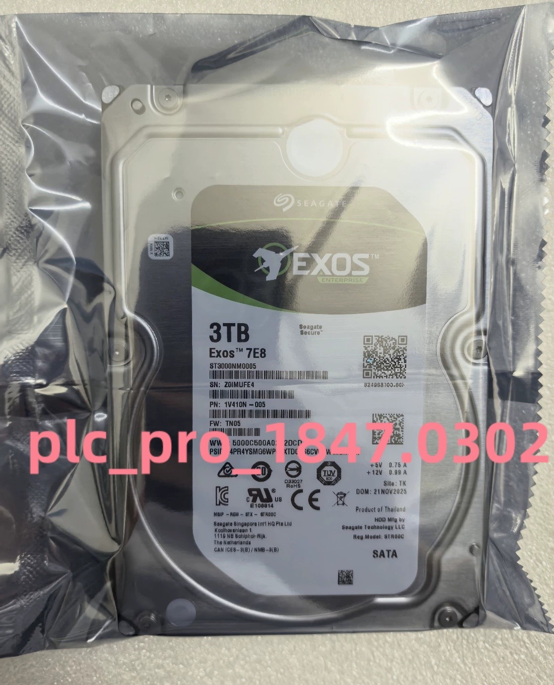 New Seagate ST3000NM0005 Exos 7E8 3TB SATA 6Gb 7200RPM 128MB 3.5" Enterprise HDD