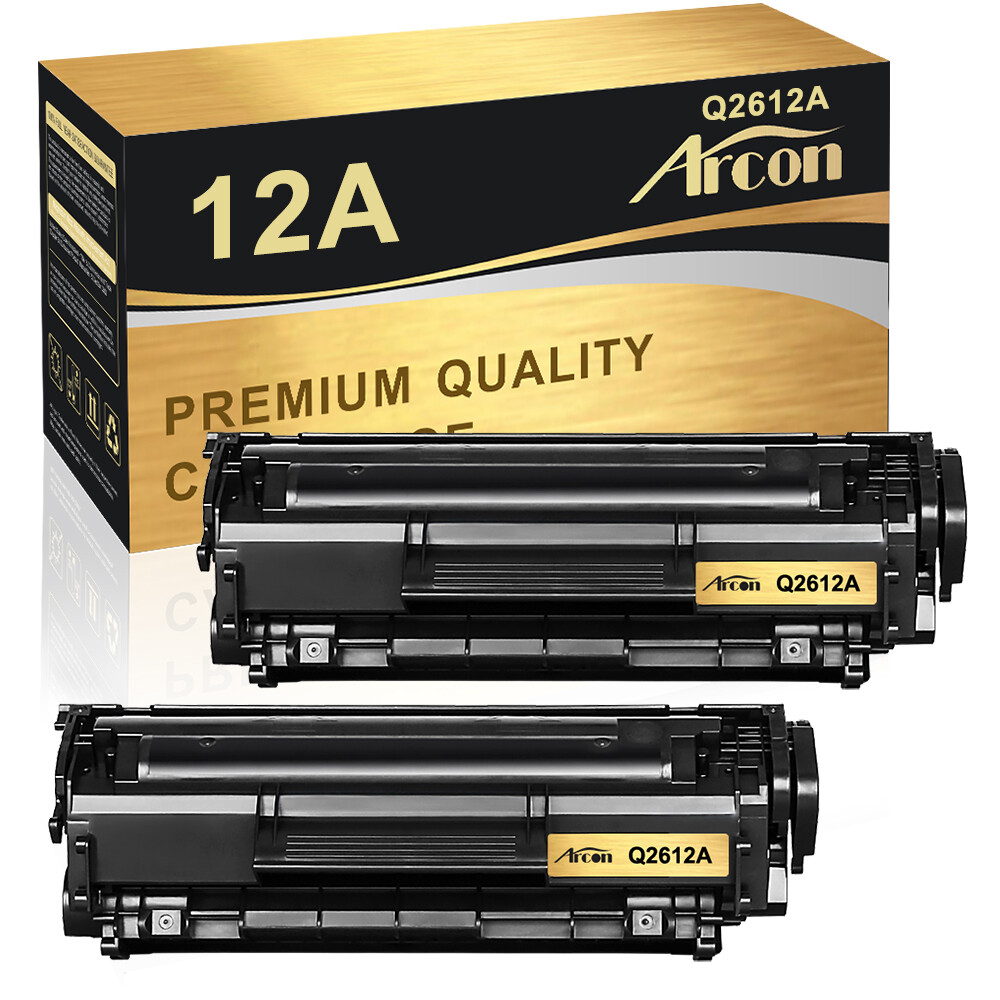 2PK Q2612A 12A Toner Cartridge Fits HP Laserjet 3015 3020 3030 3050 3052 3055