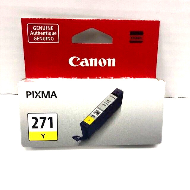 Canon CLI-271 Yellow Ink Cartridge 0393C001 Genuine Original OEM CLI271 - NEW