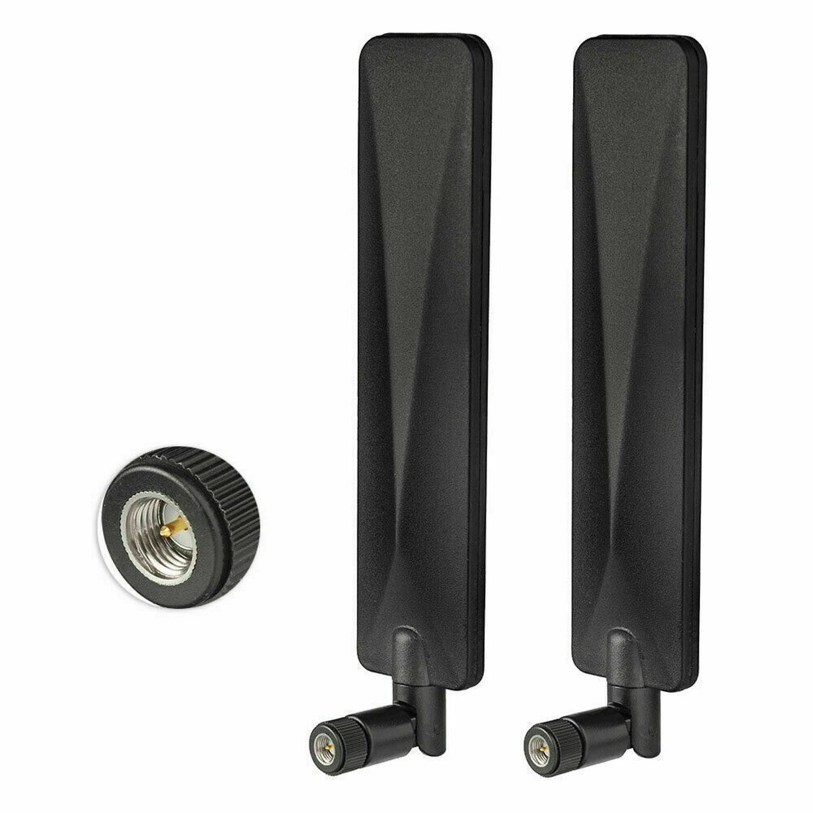 2Pcs SMA Male 12dBi Black External Antenna For MOFI 4500 Cellular 4G LTE Router
