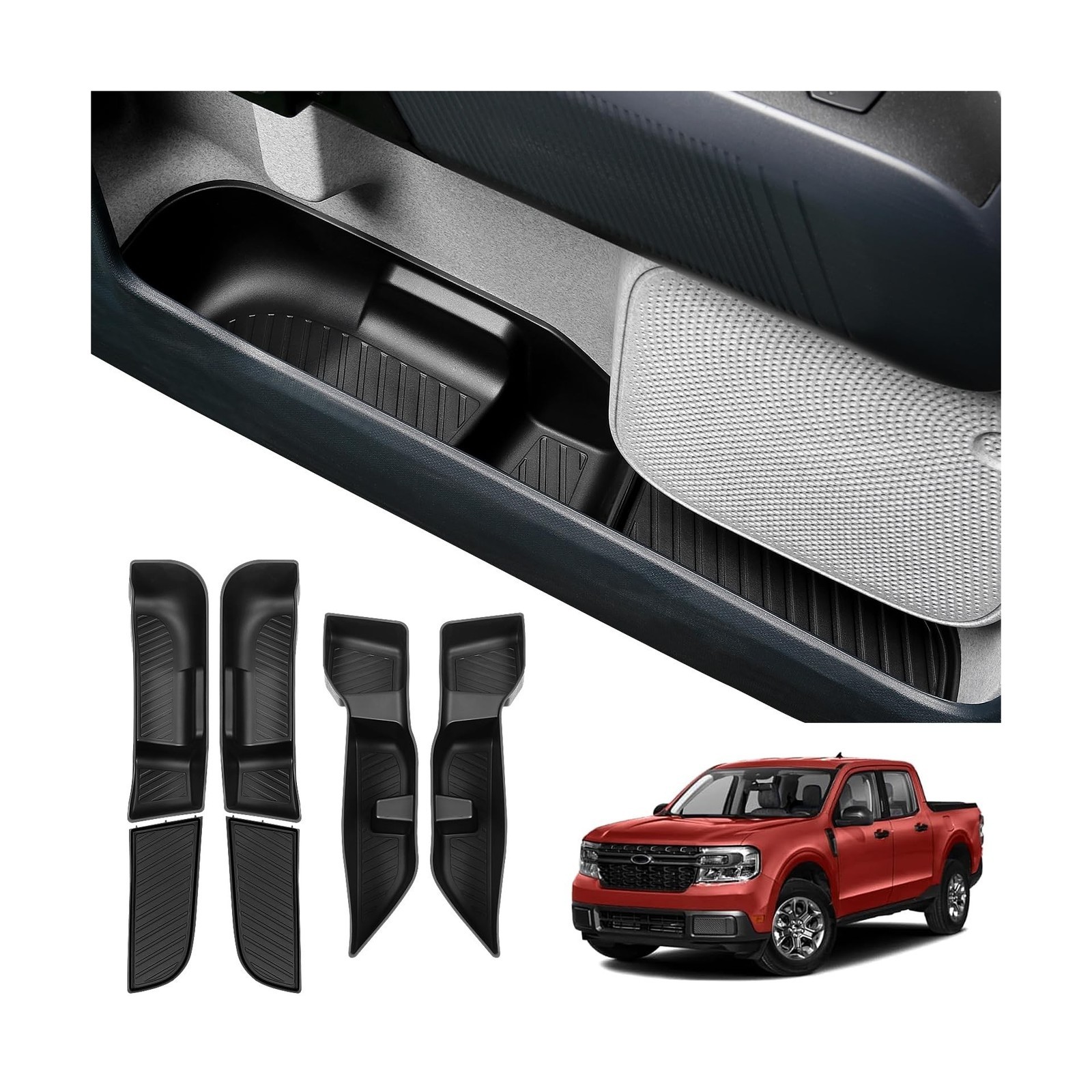 Mabett Door Side Storage Tray for Ford Maverick 2025 2024 2023 2022 Accessori...