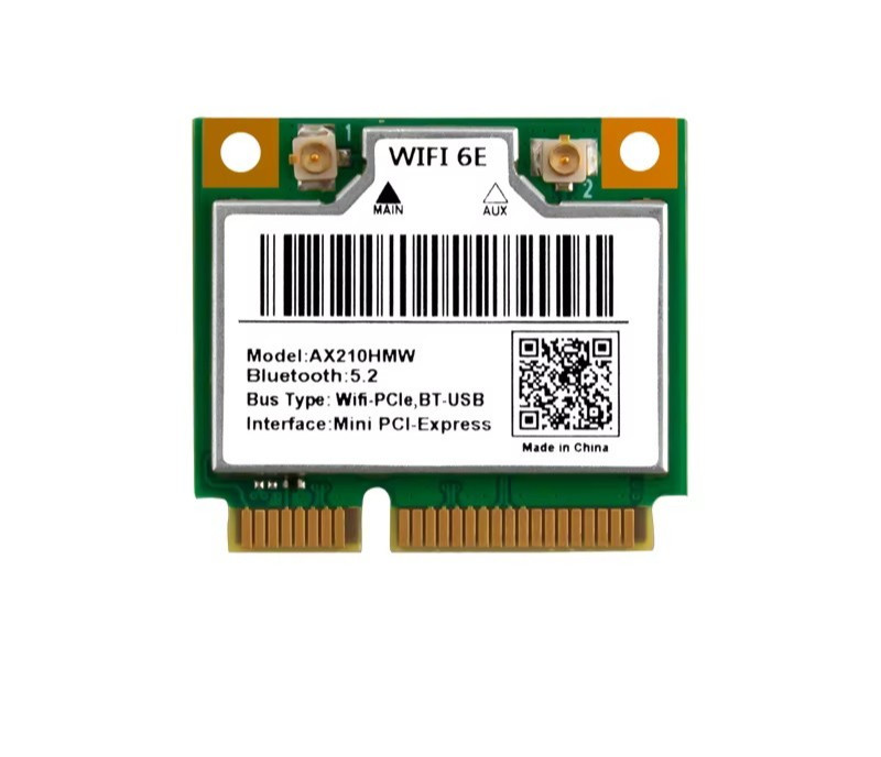 WiFi 6E  5374Mbps  Mini PCI-E AX210HMW Wireless Network Card For Windows10/11