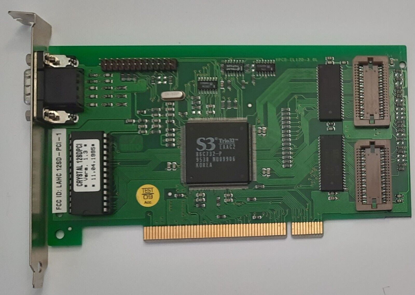 miro Crystal 12SD PCI Graphics Card (S3 Trio32, 86C732-P, 1MB, Retro, 1995)