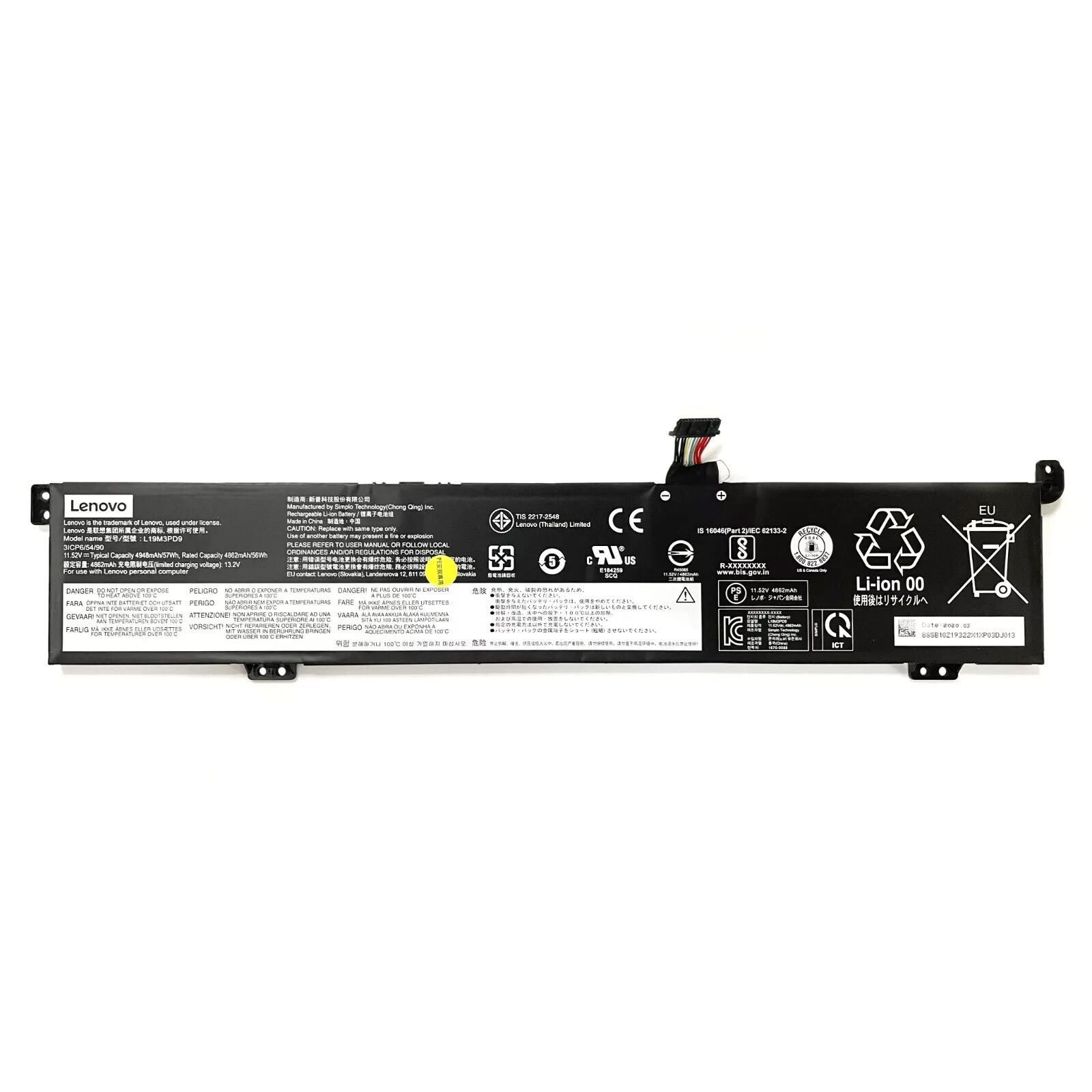 Genuine Battery L19M3PF7 L19D3PF4 For Lenovo IIdeaPad Gaming 3 15IMH05 3-15ARH05