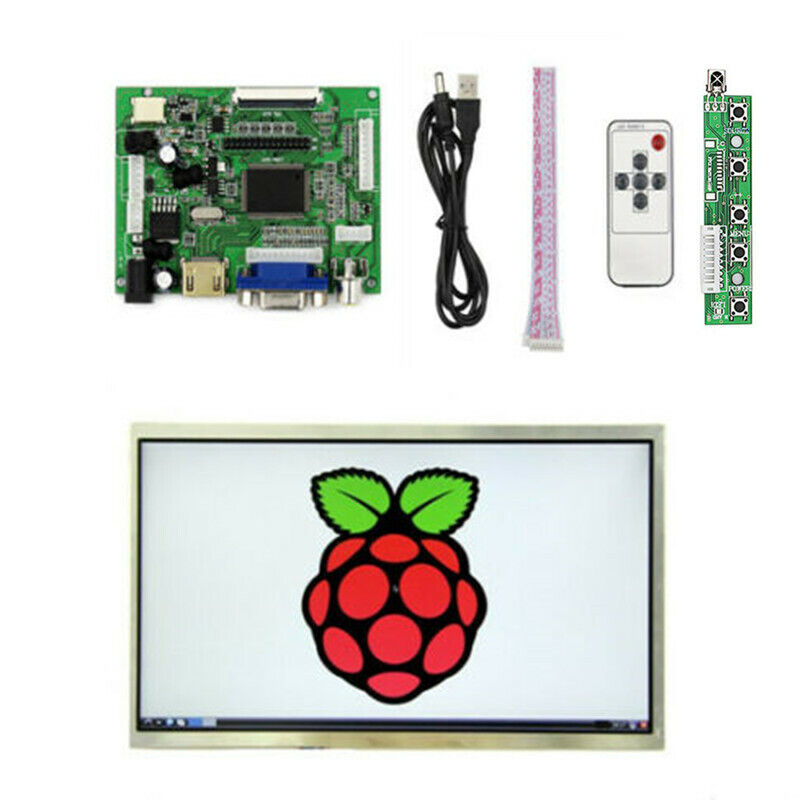 New 10.1' LCD Display Screen Monitor HDMI+VGA+2AV Driver for Raspberry Pi AIDA64