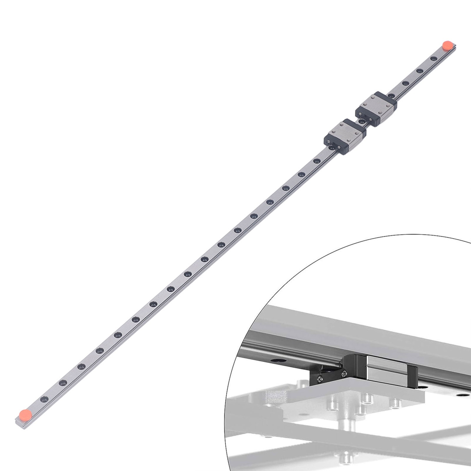 Linear Guide Rail High Precise 4 Point Contact Linear Rail With 2 Sliding Bl CHU