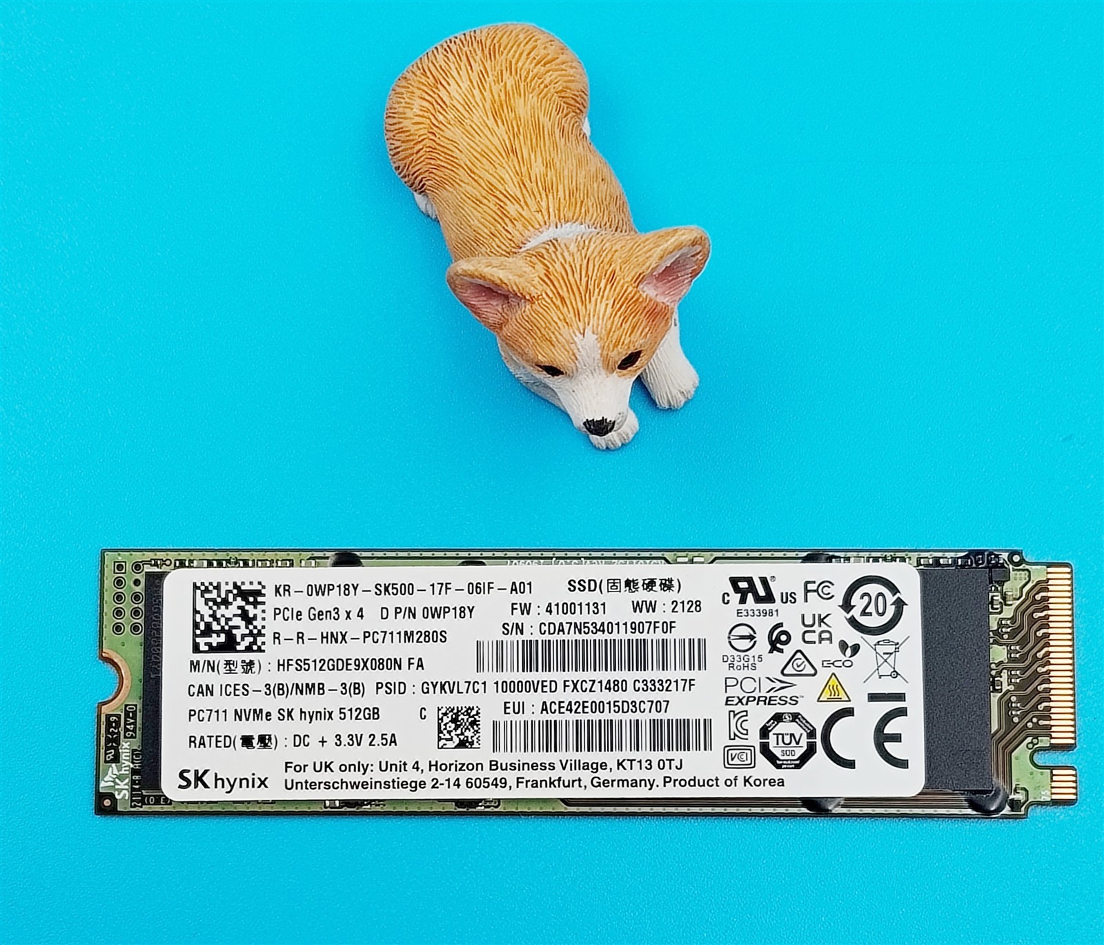Dell 512GB NVMe PCIe M.2 2280 Solid State Drive SSD WP18Y 0WP18Y