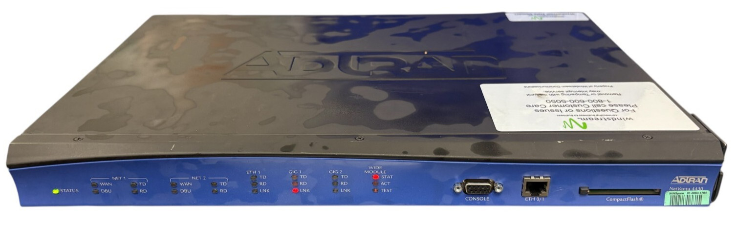Adtran NetVanta 4430 Gigabit Network Router P/N: 1700630E1 w/ Octal T1/E1 Module