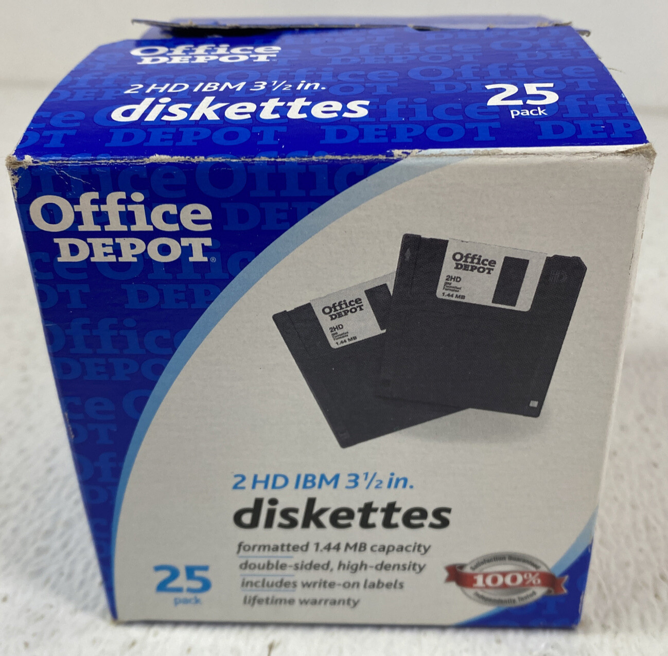 NEW 25 Office Depot 2HD IBM Formatted 3.5” Floppy Disks Diskettes 1.44 MB
