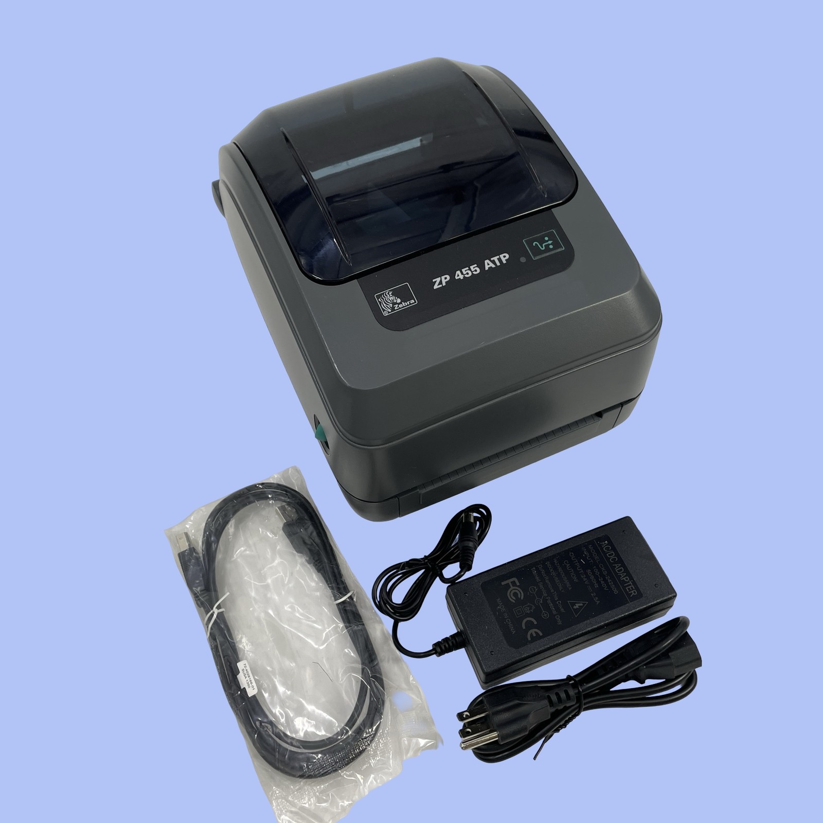 Zebra ZP455 ATP Compact Direct-Thermal Label Printer ZP45-112510-008B #U2345