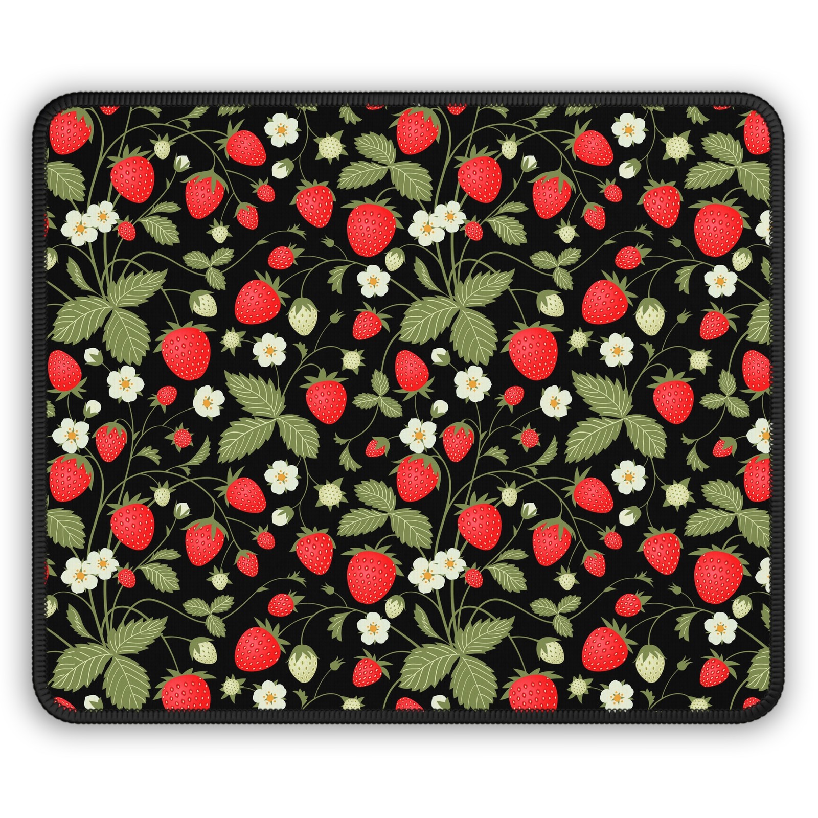 Strawberry Pattern Gaming Mouse Pad | Cute Computer Office Decor