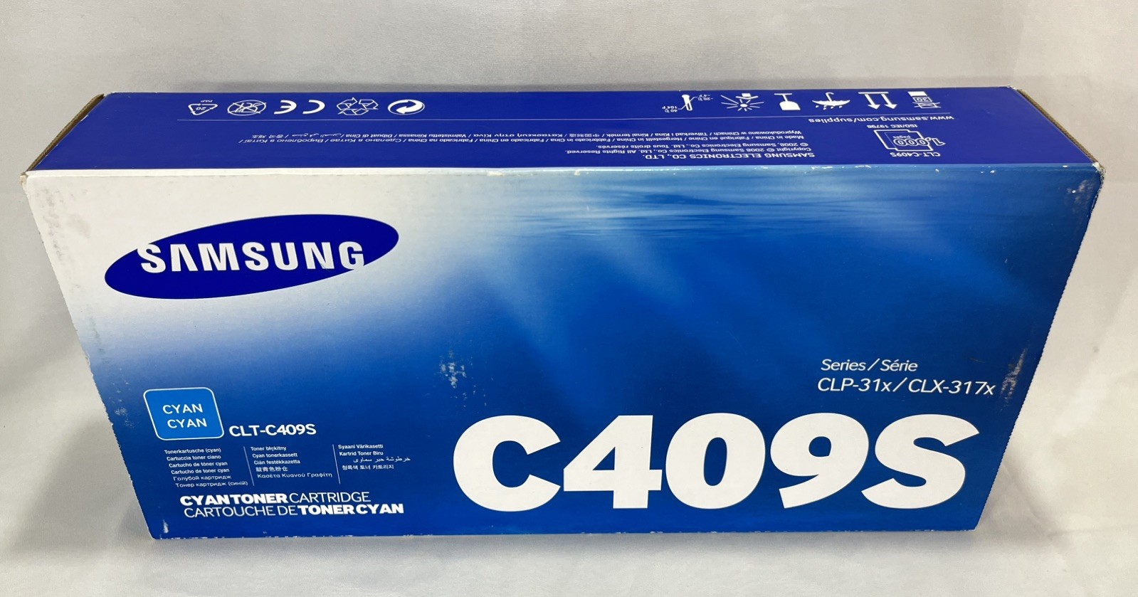 Genuine Samsung CLT-C409S / CLTC409S Cyan Toner Cartridge for CLP-31x / CLX-317x