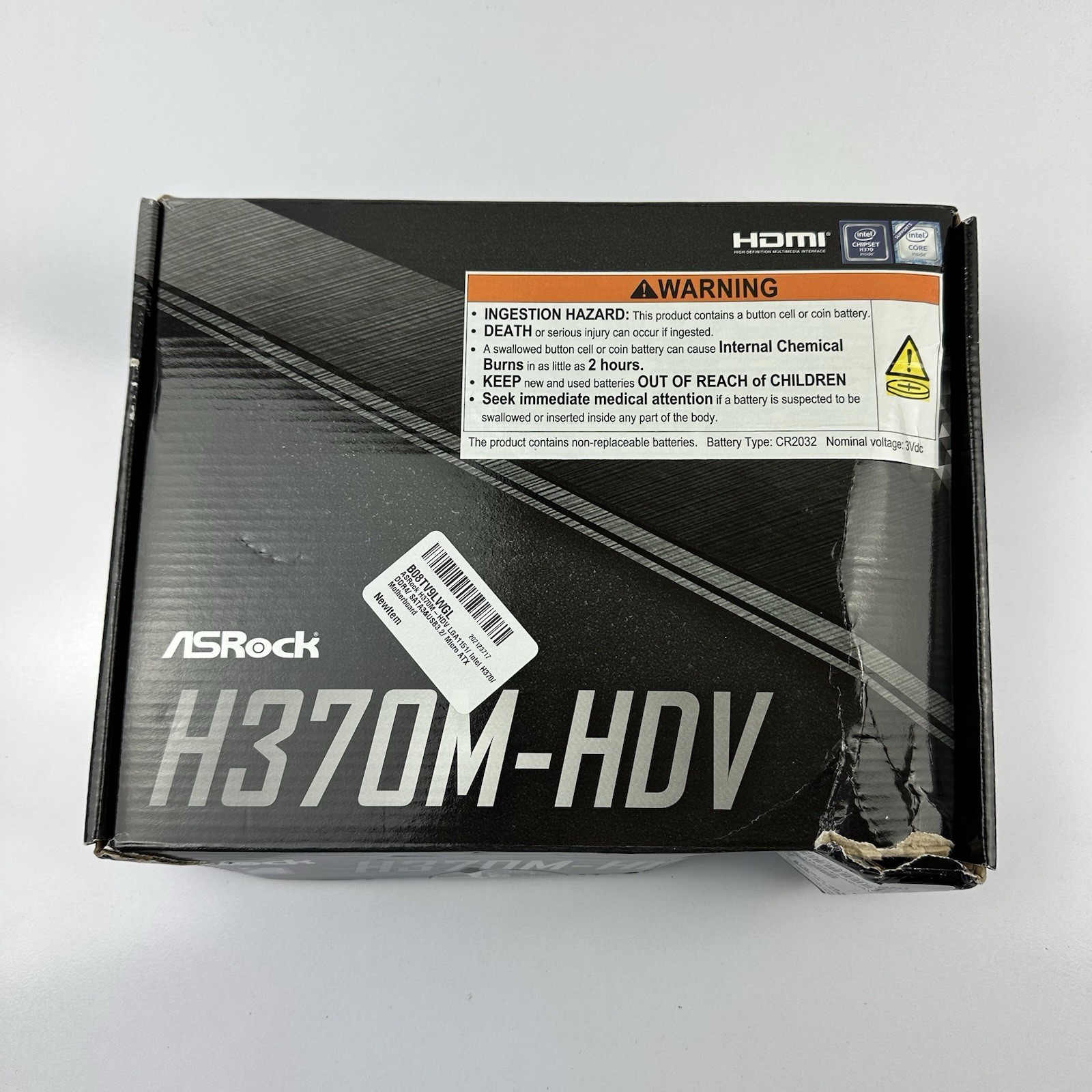 ASRock H370M-HDV LGA1151 Intel DDR4 SATA3&USB3.2 Micro ATX Motherboard