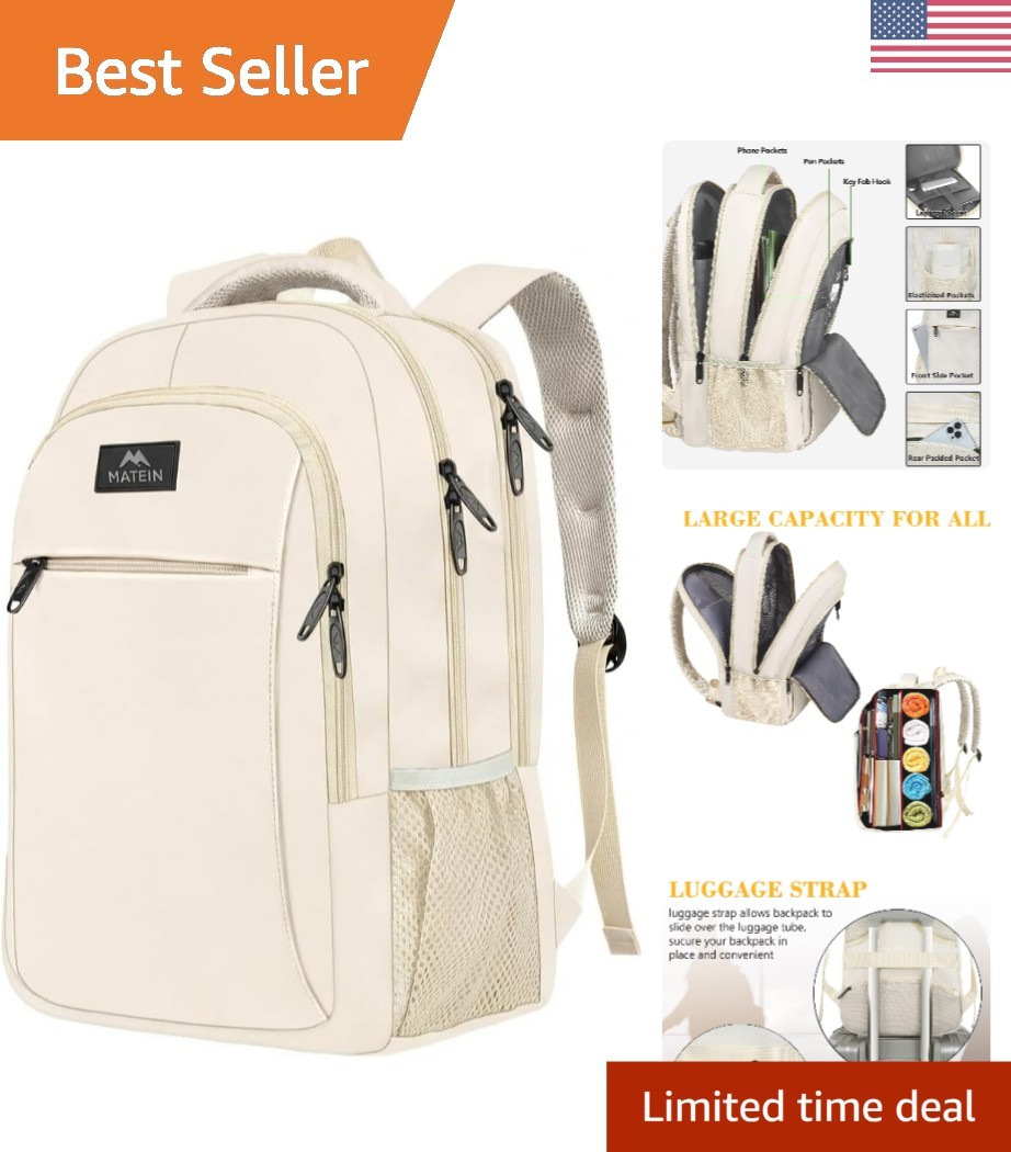 Elegant 15.6 Inch Laptop Backpack for Safe Travels - Anti-Theft & Comfortable