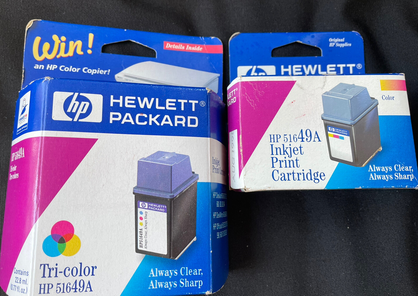HP 49 Tri-Color Ink Hp 51649A  Large Genuine Lot Of 2
