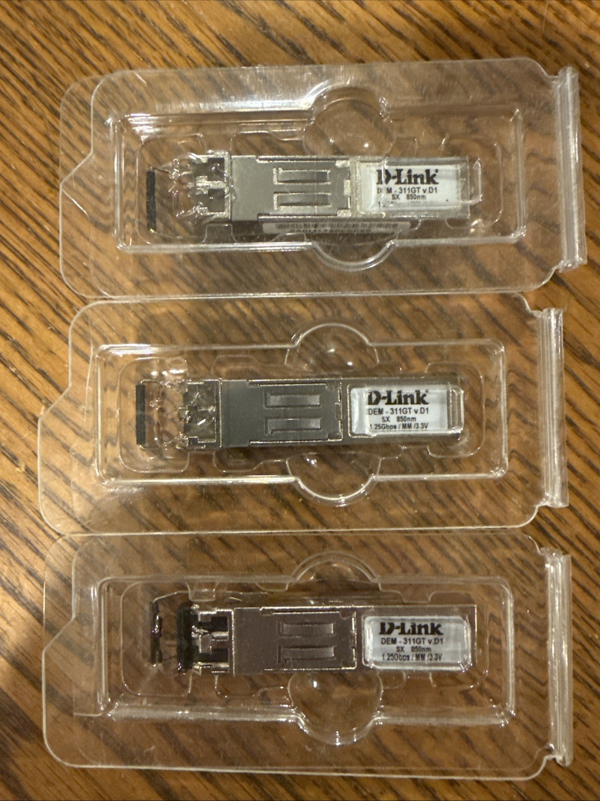 D-Link DEM-311GT compatible 1000BASE-SX SFP-SX Transceiver, Multimode, Lot Of 3