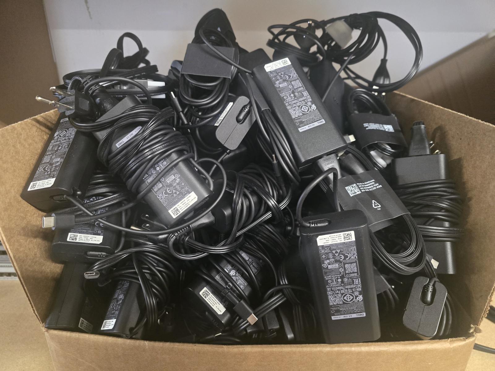 Lot Of 5 Dell Laptop Charger 65W Watt USB Type C AC Power Adapter (LA65NM190)