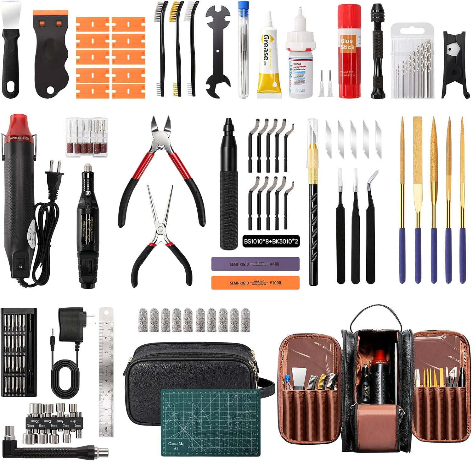 132Pcs 3D Printer Tools Kit with TPU Storage Case,3D Printer Accessories | Inclu