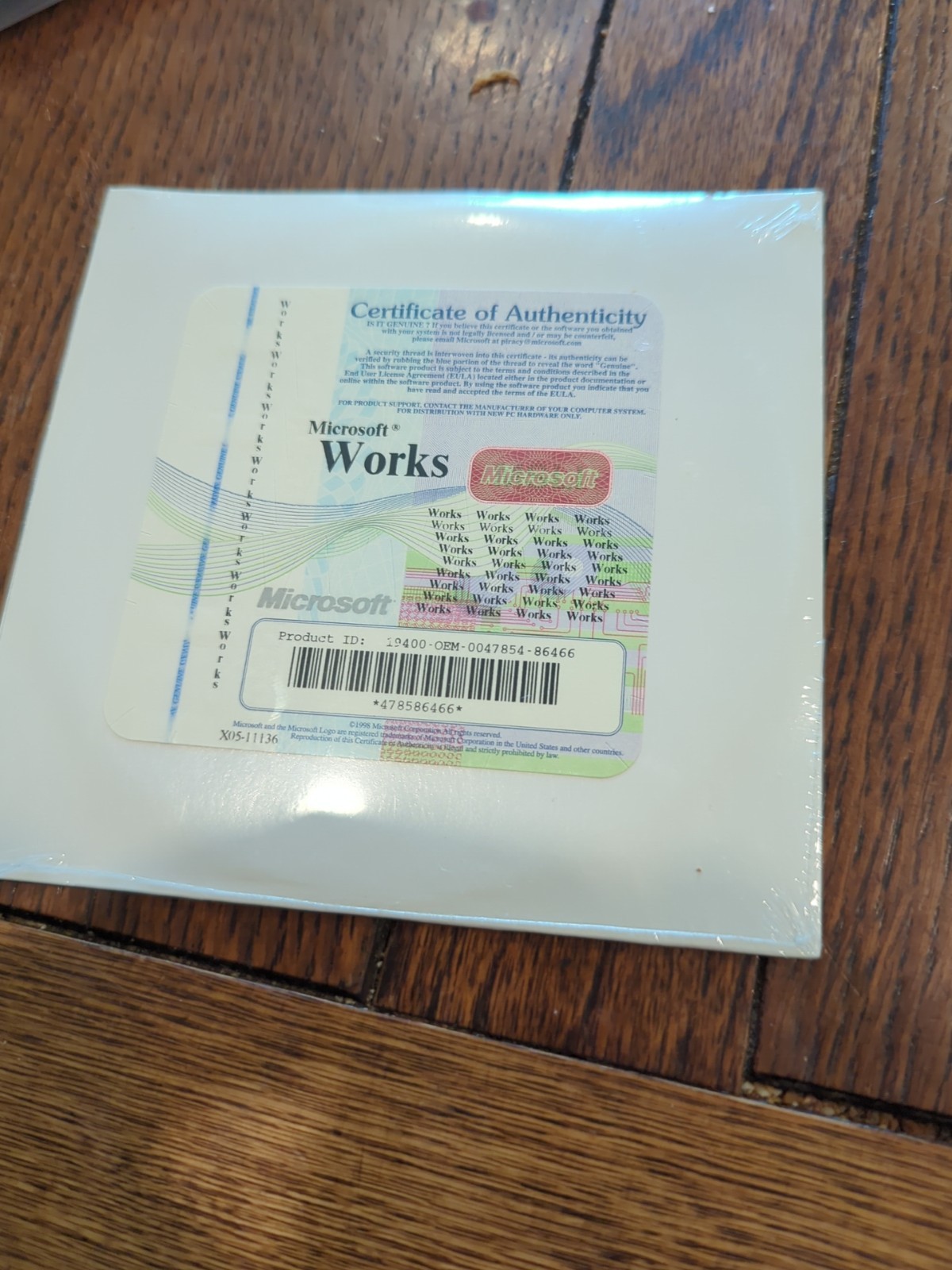 NIP Sealed NEW Microsoft Works Suite 1998 w/ Product Key HP