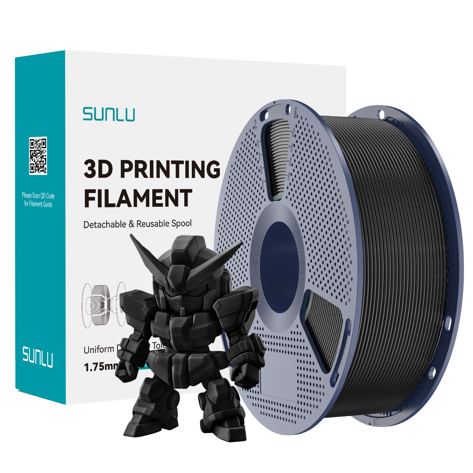 SUNLU PA PC PP ASA ABS PETG PLA PLA+2.0 PLA+ Dual/Tri/Four SILK TPU Filament