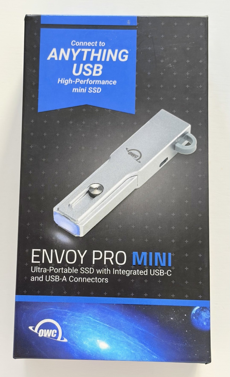OWC Envoy Pro Mini 1TB NVMe Portable SSD USB-C USB-A 10Gbps OWCENVPMCA10 Mac PC