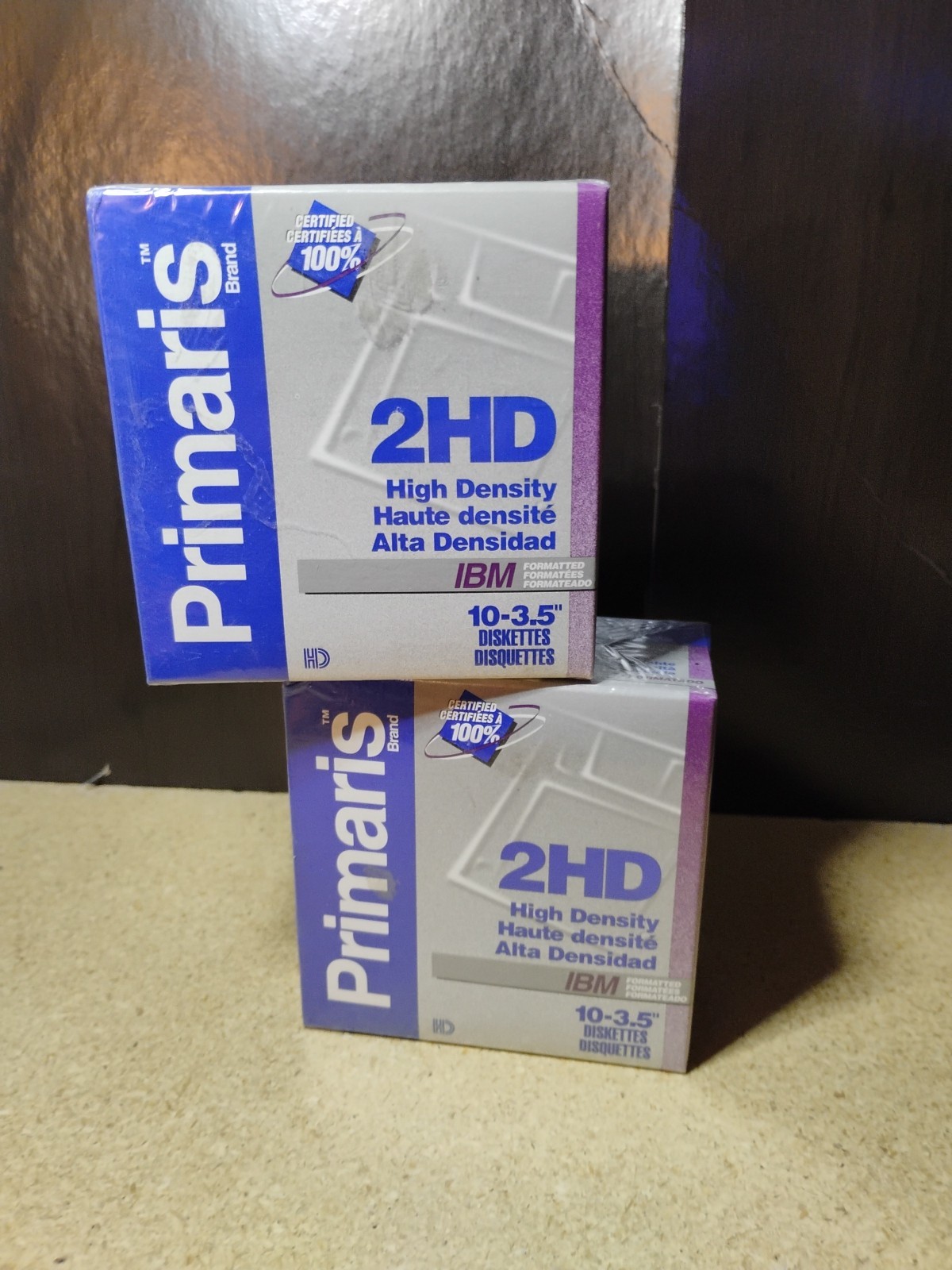(Lot of 2) Primaris 2HD 3.5" Disks Diskettes 1.44MB 10-Pack IBM Formatted NEW