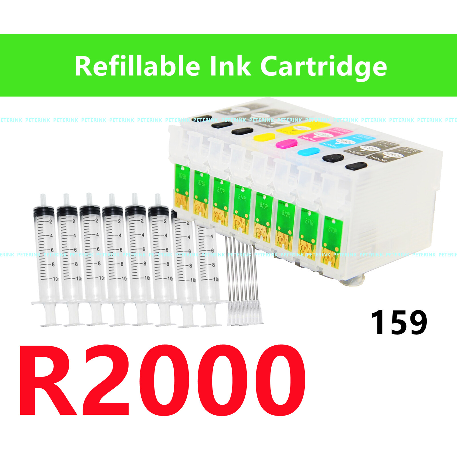 Empty Refillable Ink Cartridge R2000 Printer T159 159 DTF Printing ARC chip