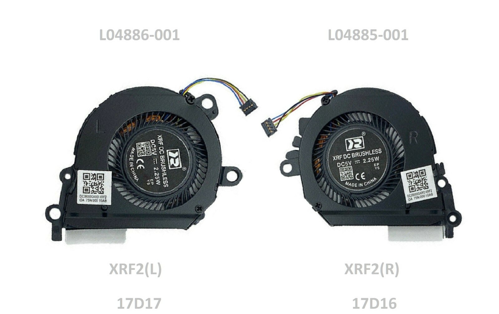 Replacement New CPU+GPU Cooling Fan For HP Spectre X360 13-AE 13T-AE L04885-001