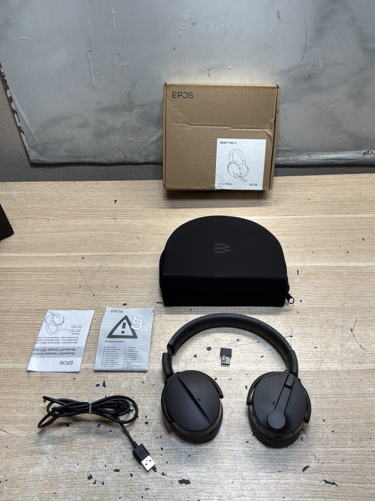 EPOS ADAPT 560 II Headset Bluetooth Wireless Active Noise Cnxl 1001160/JUA3913