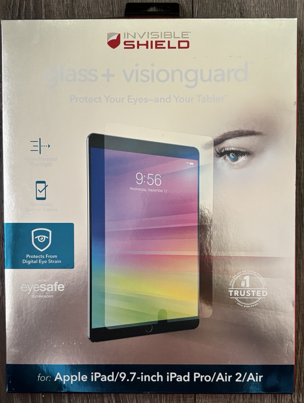 InvisibleShield Glass+ VisionGuard 9.7" iPad, iPad Pro, iPad Air 2 Glass Shield