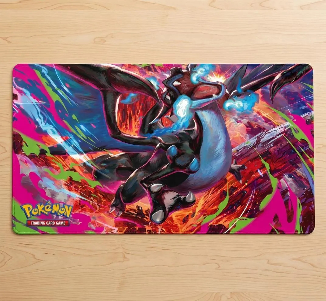 Mega Charizard X Colourful Pokemon Large Gaming Desk Mat Mousepad TCG