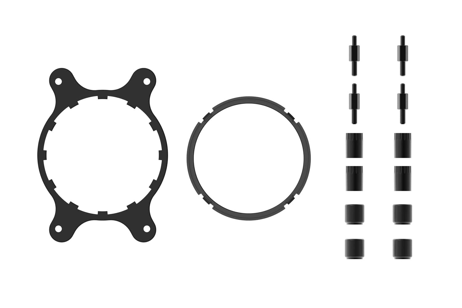 Premium AMD AM4/AM5 Retention Kit for Asetek-Based Liquid Coolers – Black