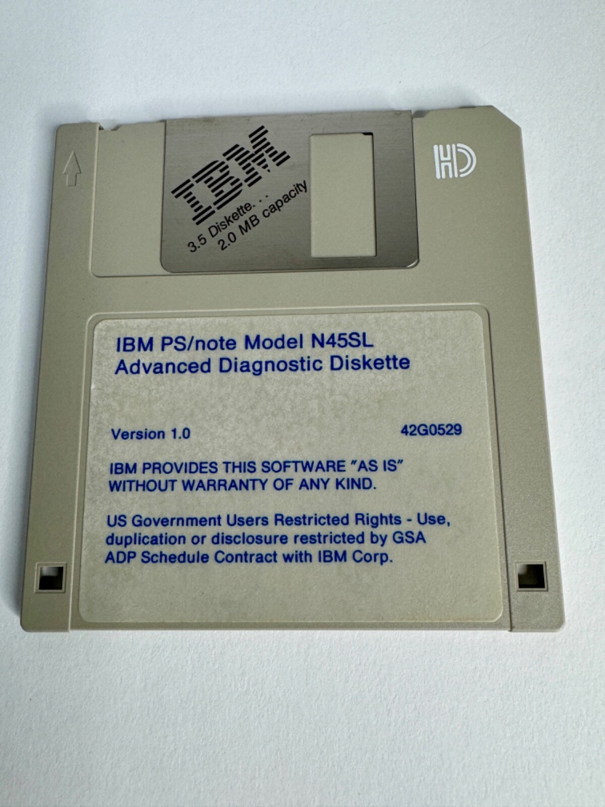 VINTAGE 1991 PC IBM PS/2 Note Model N45SL Disk