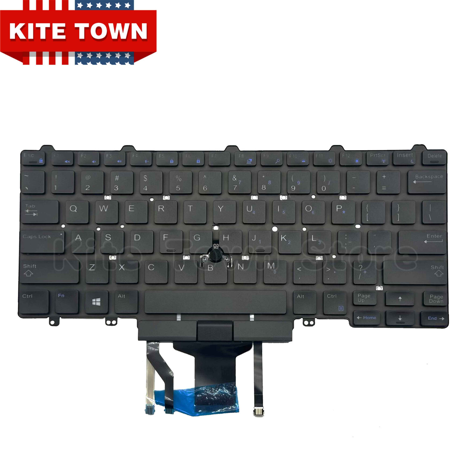 Keyboard US Backlit Point for Dell Latitude E5450 E5480 E7450 E7470 E7480 0D19TR