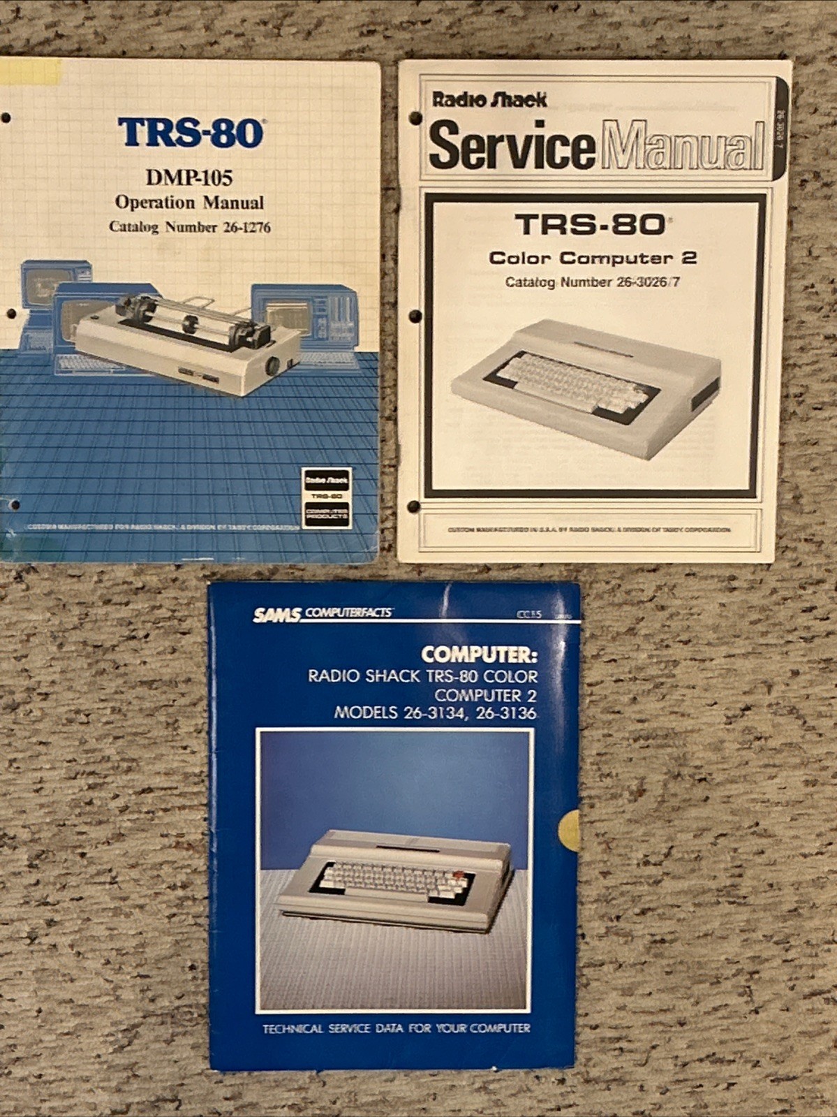 SAMS Computerfacts Radio Shack TRS-80 Color  Technical Service Data w/ 2 Manuals