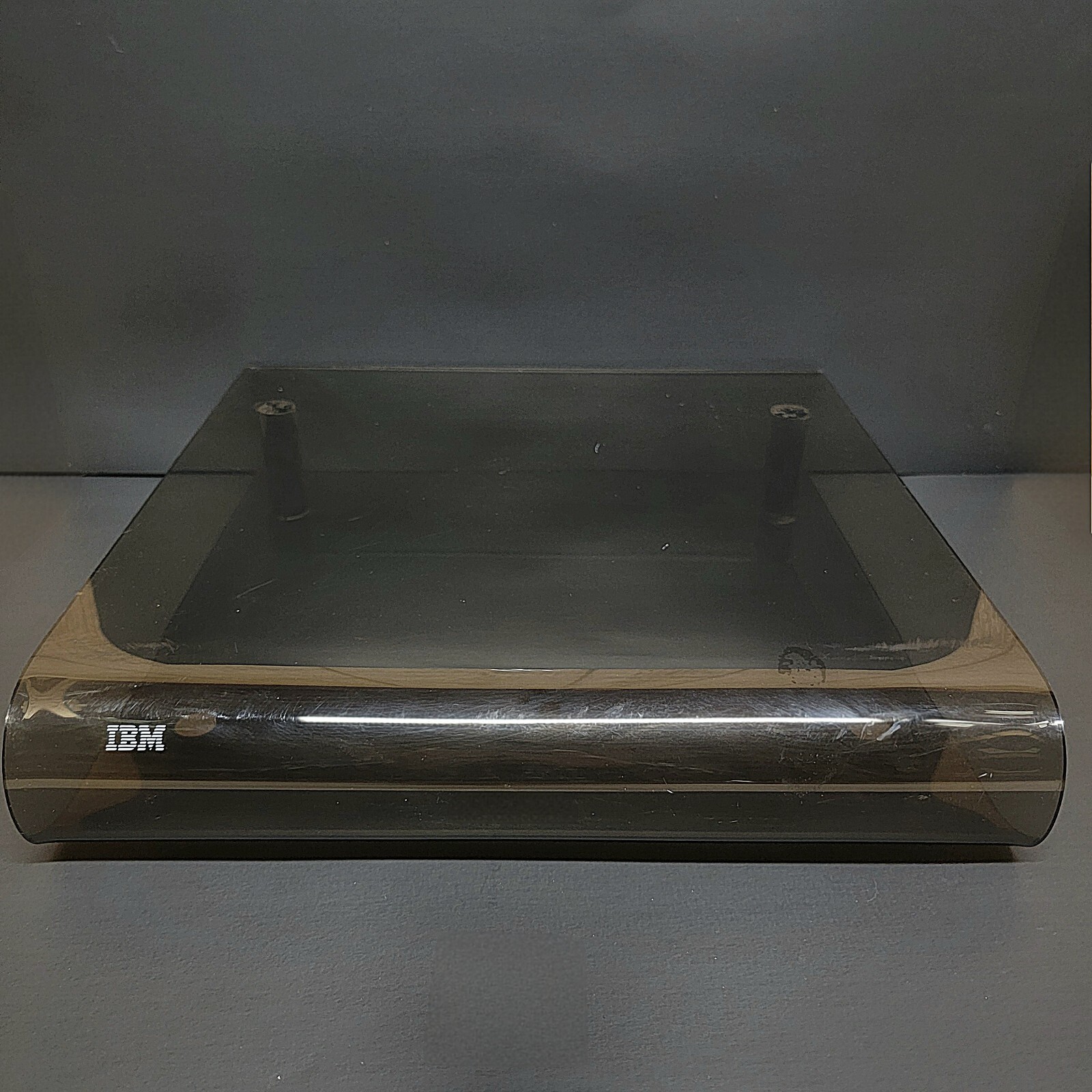 Vintage IBM Acrylic Riser stand Smoke Plexiglass Monitor Printer 1980s MK1