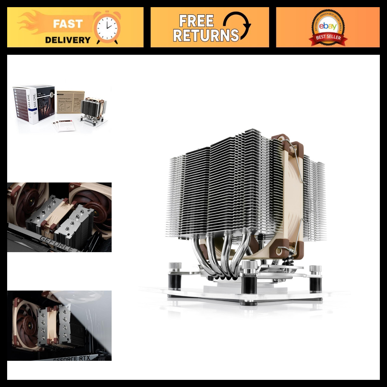 High-Performance Dual-Tower CPU Cooler, Quiet Operation, Compact Design, Efficie