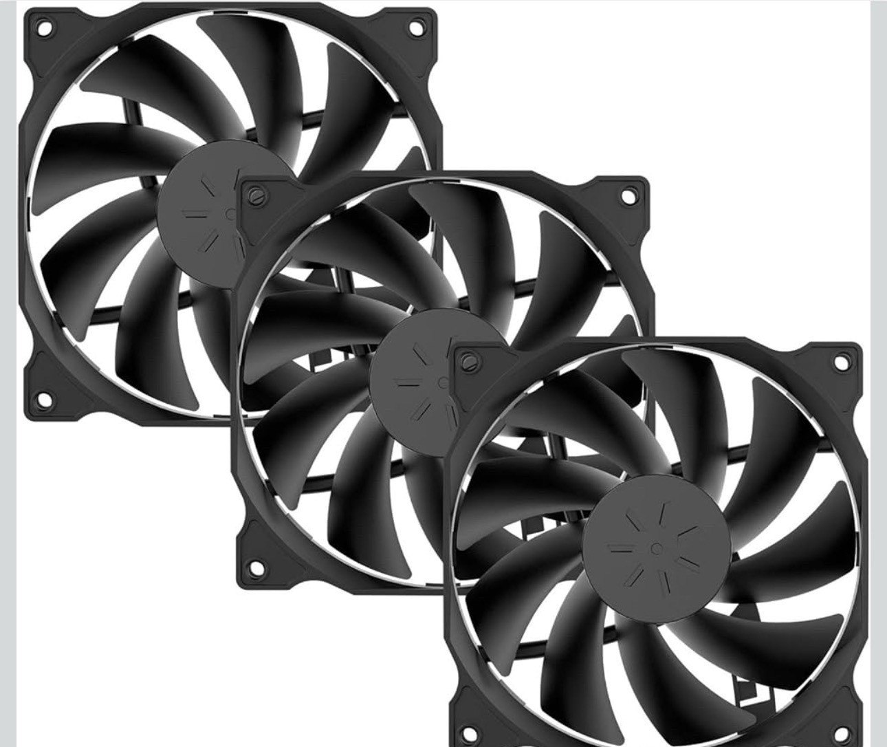 Uphere 3-Pack Long Life Computer Case Fan 120mm Cooling Case Fan for Computer PC
