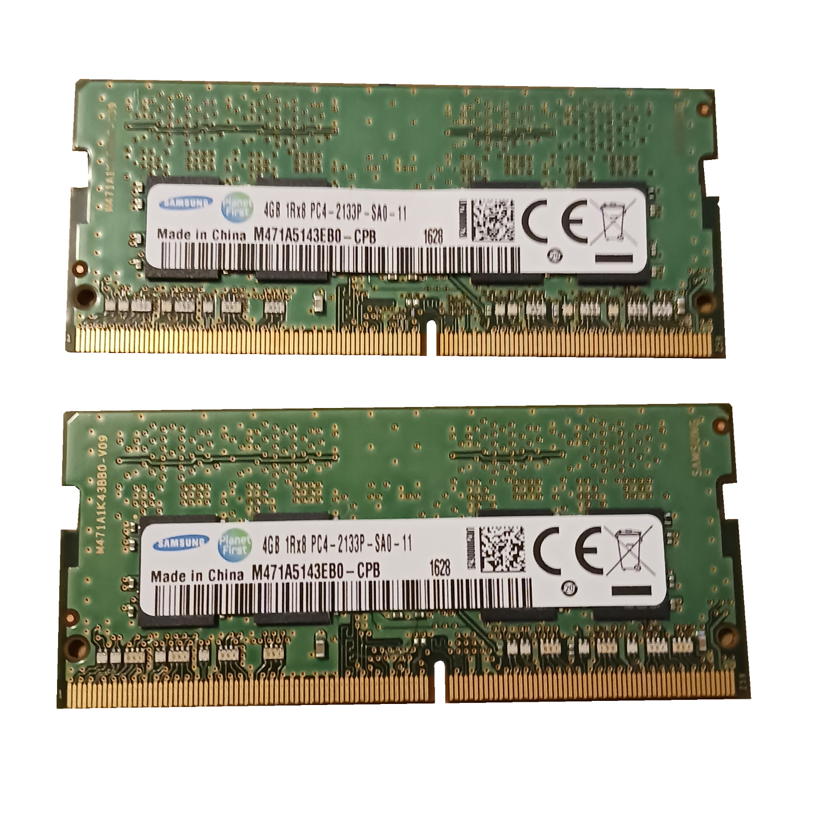 SAMSUNG LAPTOP RAM - Two 4GB Sticks, DDR4, SODIMM, 2133P