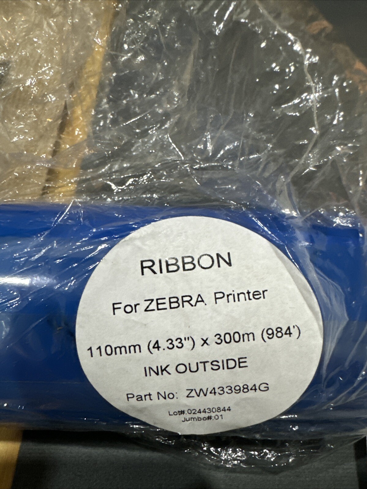 Ribbon For Zebra Printer 110 mm X 300 mm Ink Outside