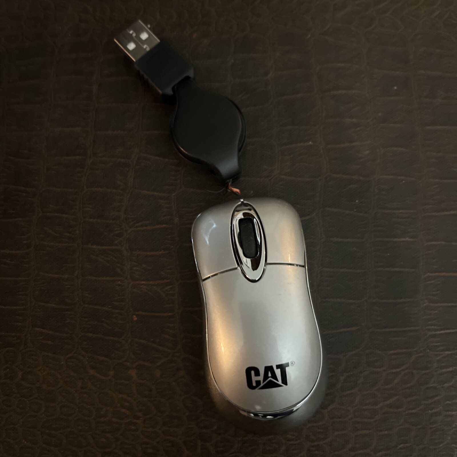 Caterpillar CAT Wired USB Computer Mouse Retractable Mini Optical Mouse Rare