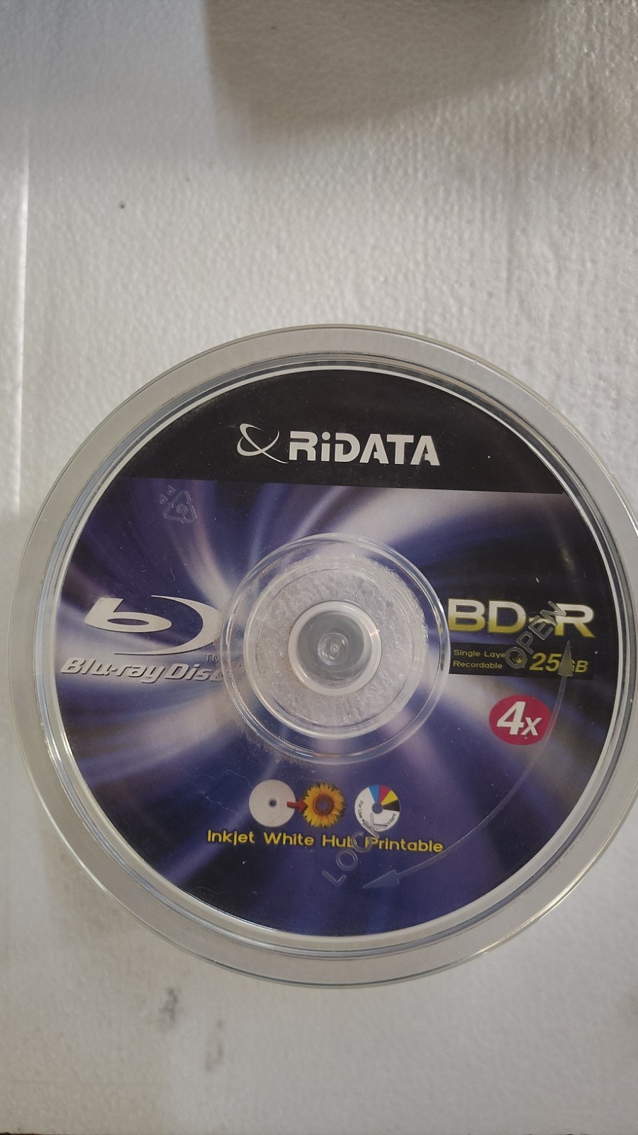 RiDATA BD-R BLU-RAY DISCS 50 PACK Single Layer Recordable 25GB Open Package