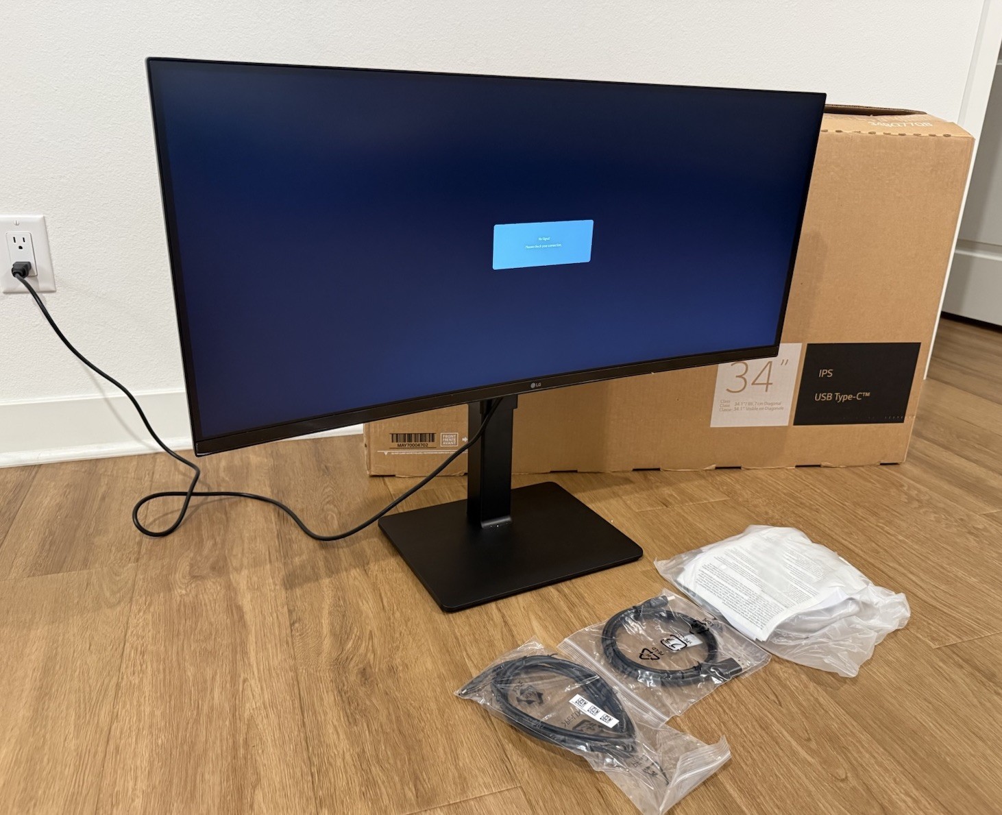 LG 34" Curved UltraWide 3440x1440 IPS Monitor 34BQ77QB USB-C HDMI