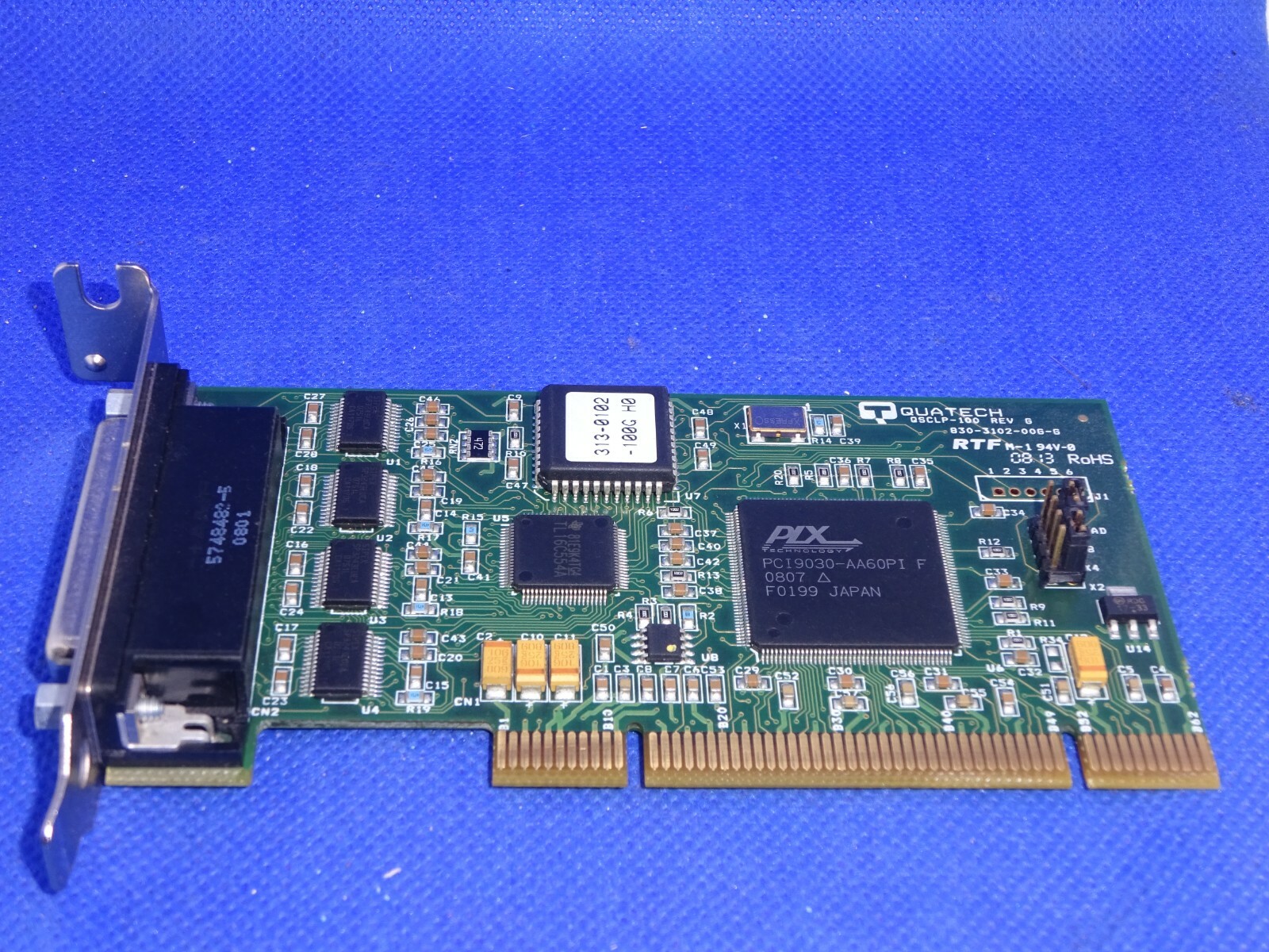QUATECH INC. DSCLP-100 LOW PROFILE MULTIPORT PCI SERIAL CONTROLLER #GK5008