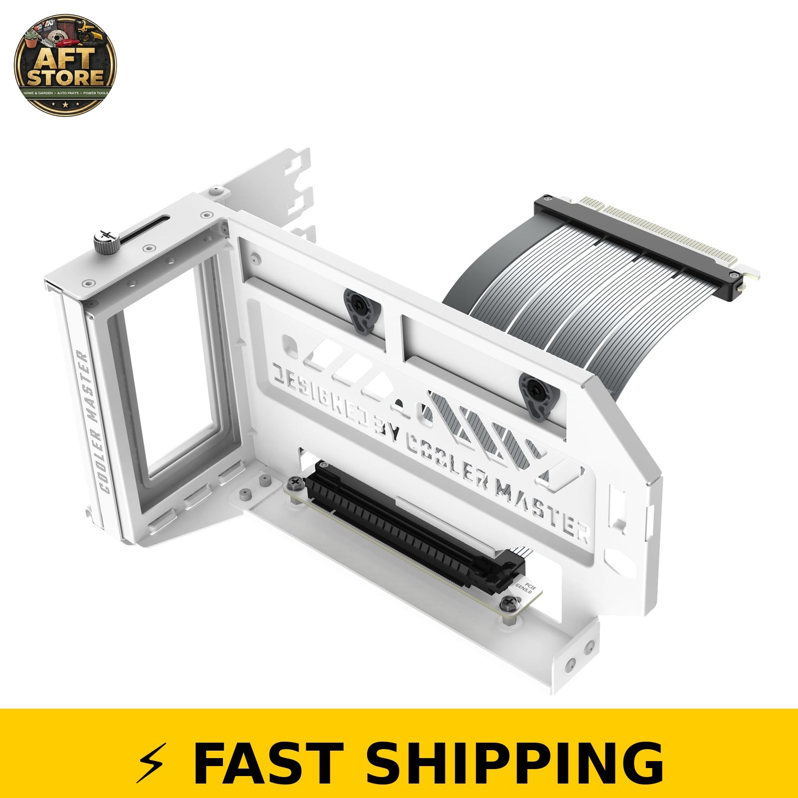 Cooler Master Gen5 Vertical GPU Holder with PCIe 5.0 Riser - White