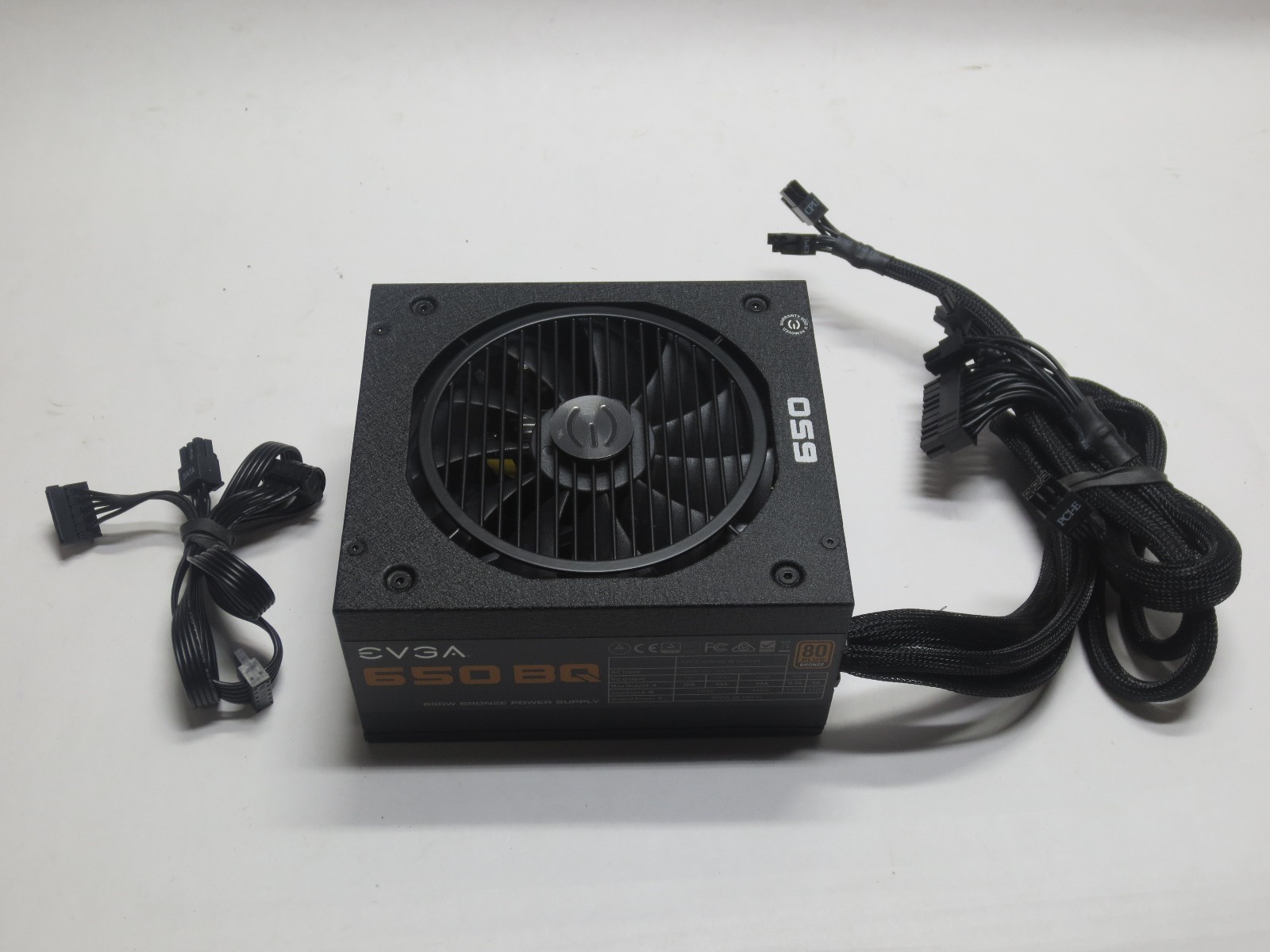 EVGA 650 BQ 650W 80 Plus Bronze Semi-Modular ATX PC Power Supply, 110-BQ-0650